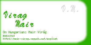 virag mair business card